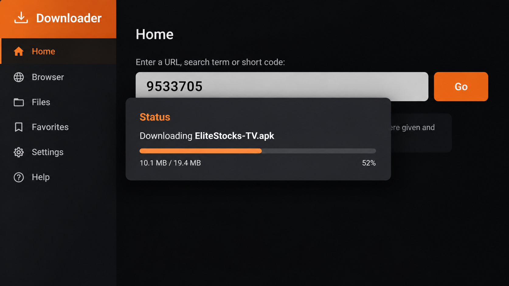 EliteStocks TV installation screenshot, step 6